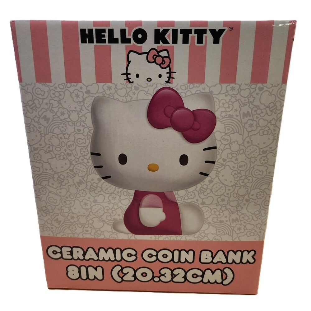 Hello Kitty Ceramic Coin Bank – 8” – New in Box